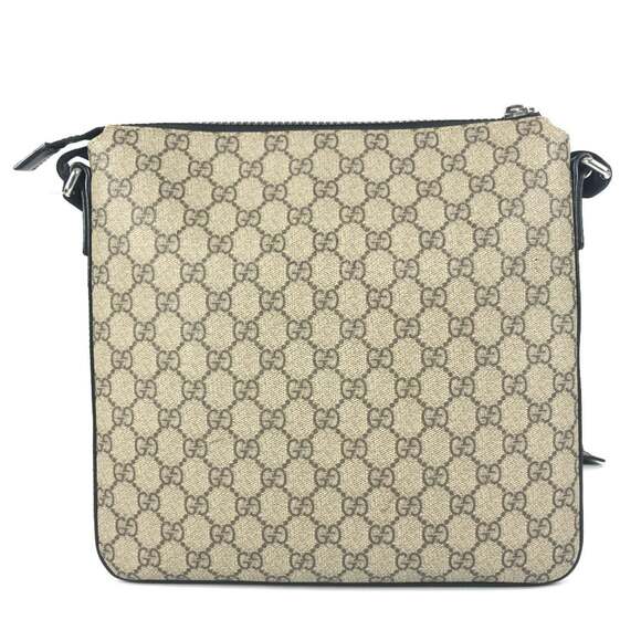 GUCCI Authentic Black Leather Messenger Shoulder Bag - Picture 3 of 16